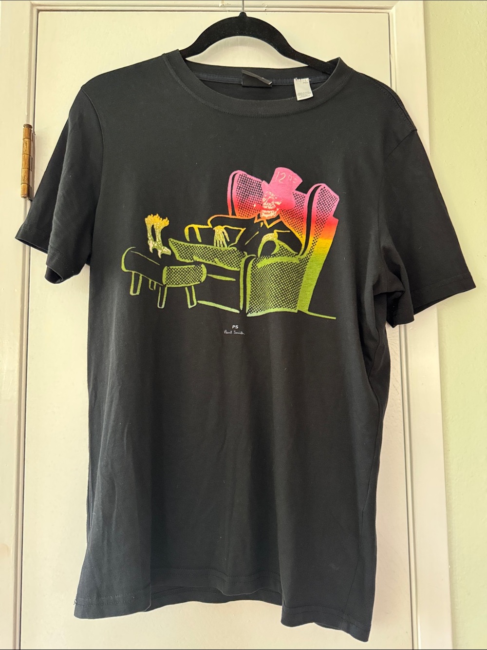 Paul Smith Black Tee with Subtle White Logo Tag